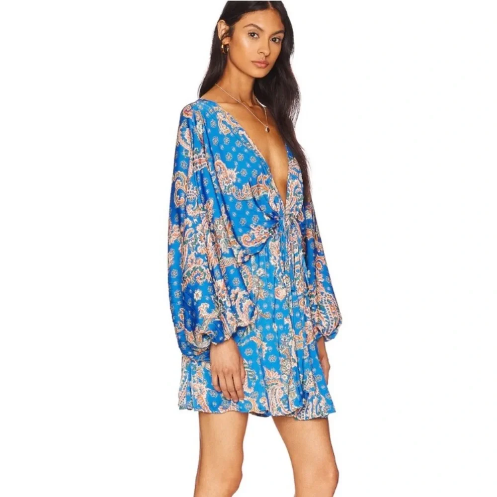 Free People Floral Boho Mini Dress